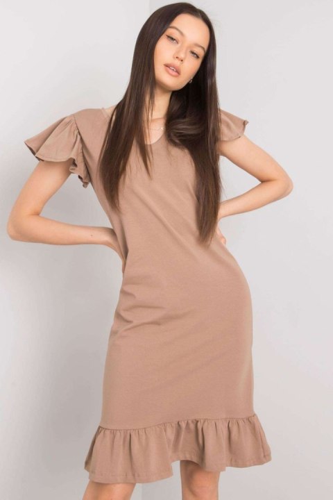 Sukienka Model FA-SK-7173.28P Dark Beige - Fancy Sukienka Model FA-SK-7173.28P Dark Beige - Fancy