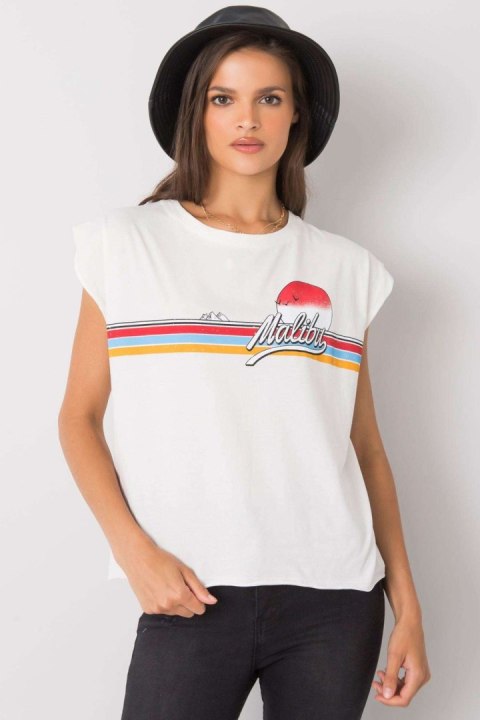 Tshirt Damski Model FA-BZ-7139.73P Ecru - Fancy Tshirt Damski Model FA-BZ-7139.73P Ecru - Fancy